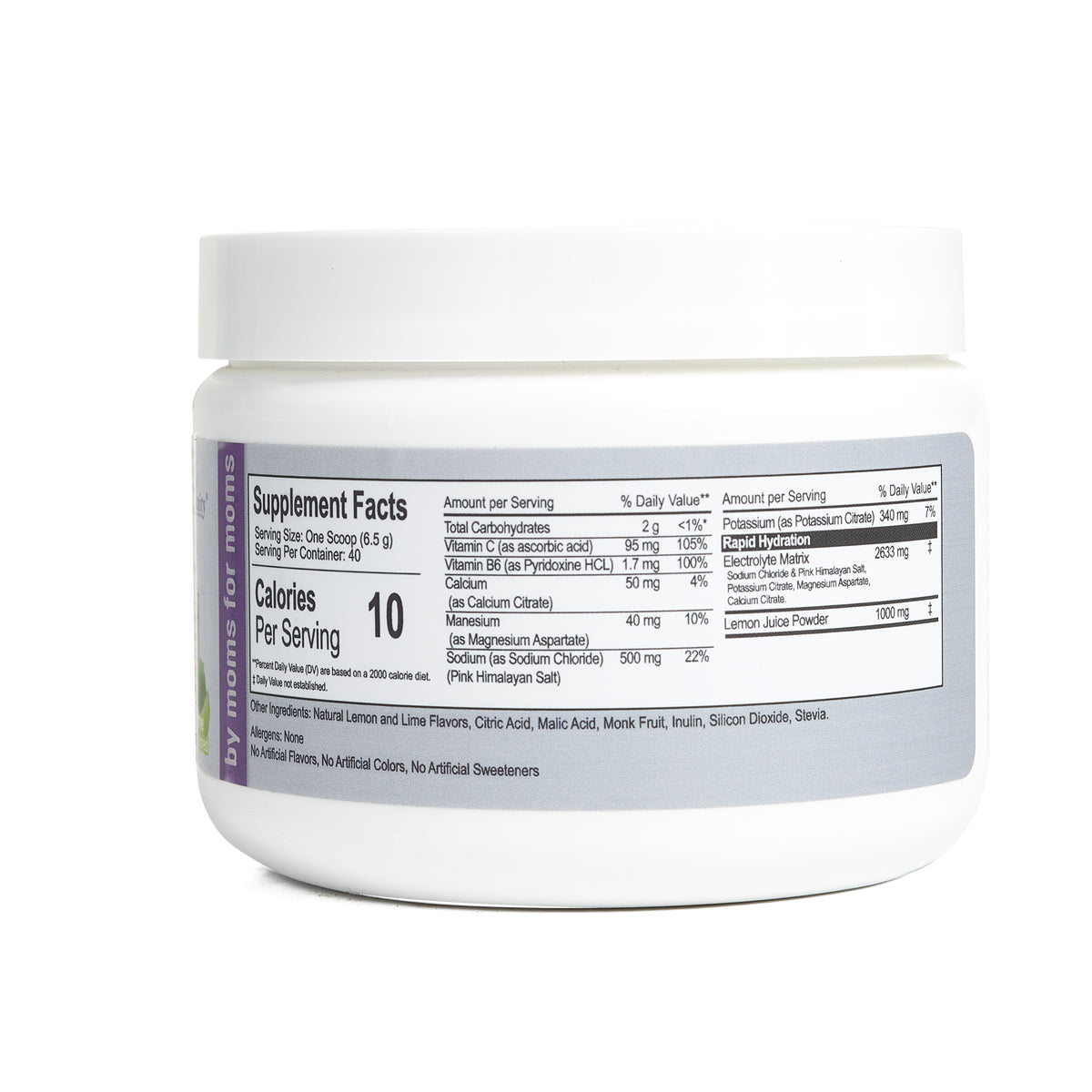 Momsanity electrolyte powder supplement facts