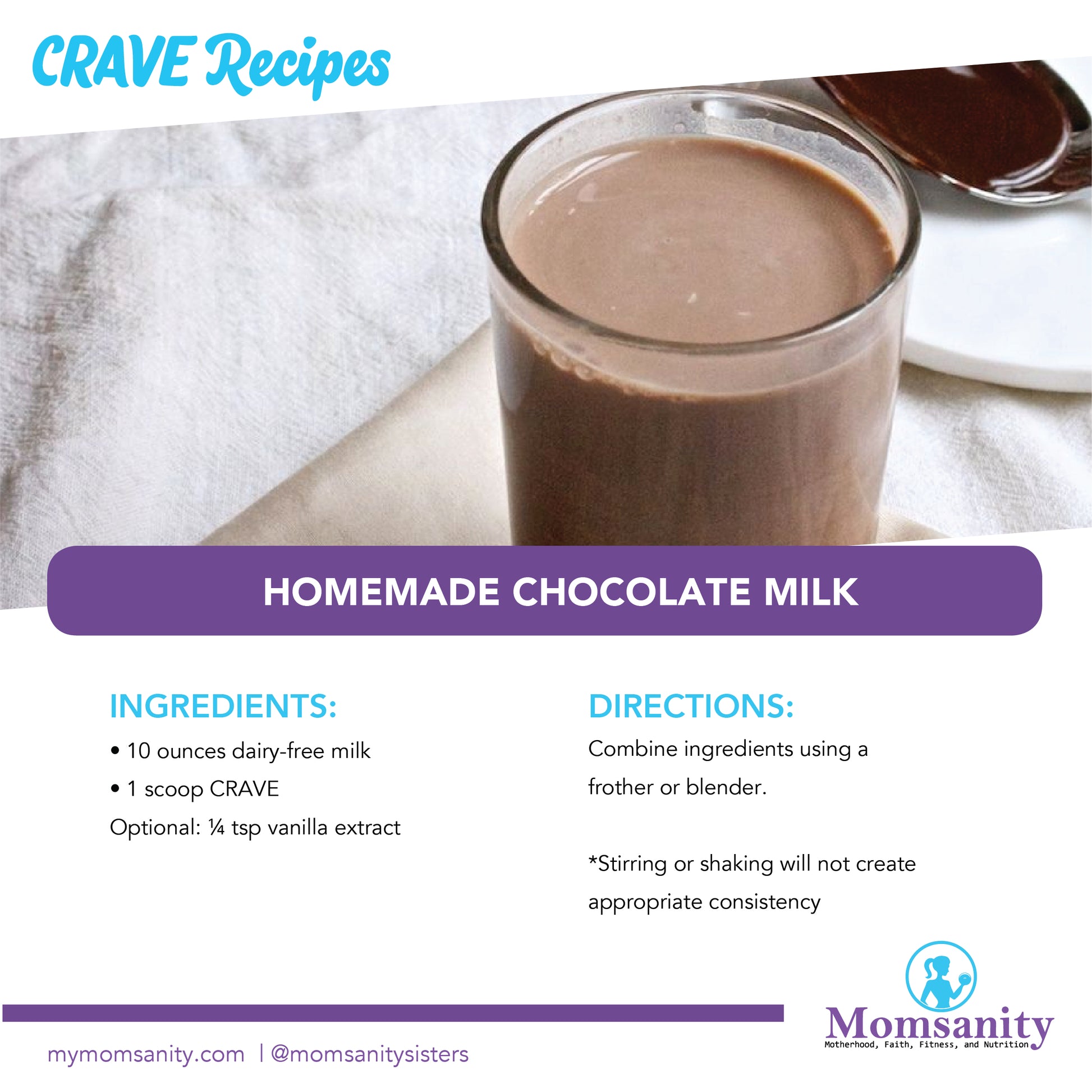 Crave Cocoa Blend Recipe for Homemade Chocolate Milk