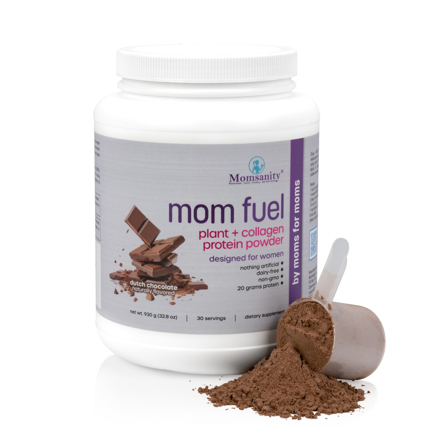 Mom Fuel Protein Powder - Choose Chocolate or Vanilla